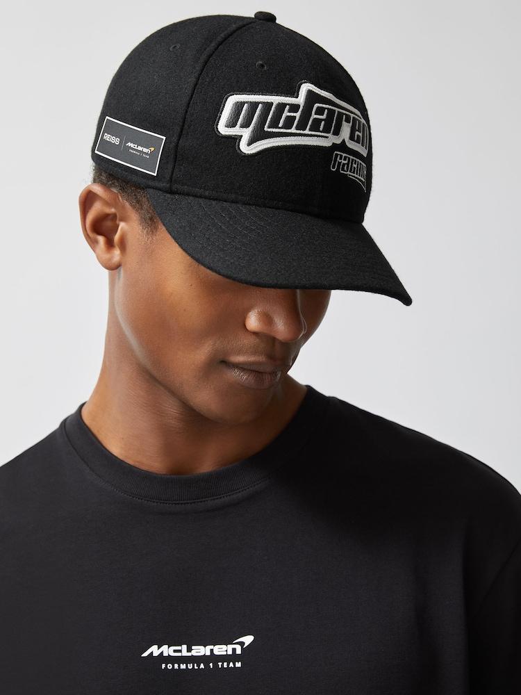 reiss McLaren Racing Embroidered Cap Unisex Fit in Black