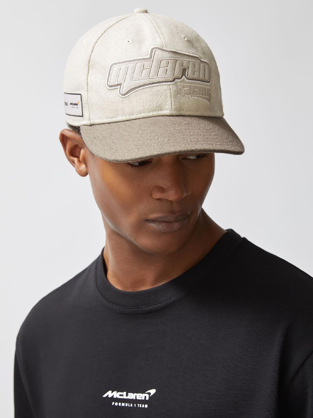 Reiss McLaren Racing Embroidered Cap Unisex Fit In Stone