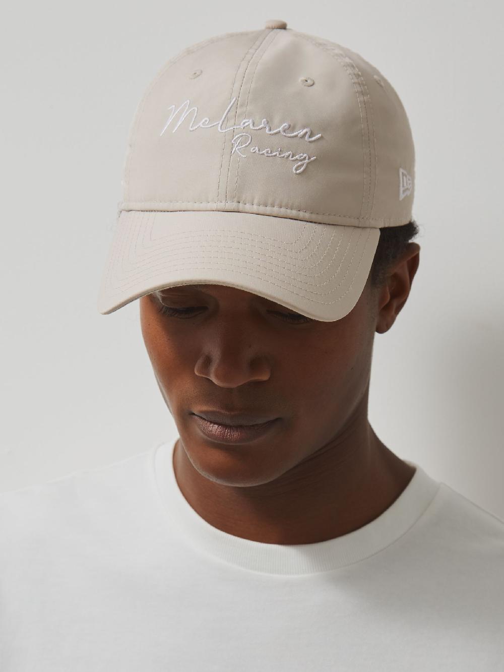 Reiss McLaren Racing Logo Embroidered Cap Unisex Fit In Stone