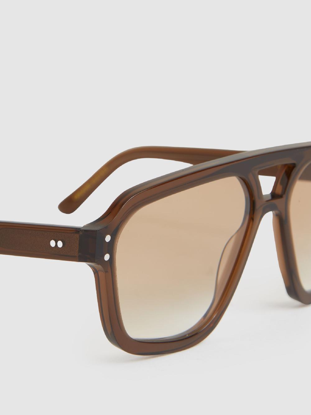 Reiss Monokel Eyewear Aviator-Style Sunglasses In Cola Brown