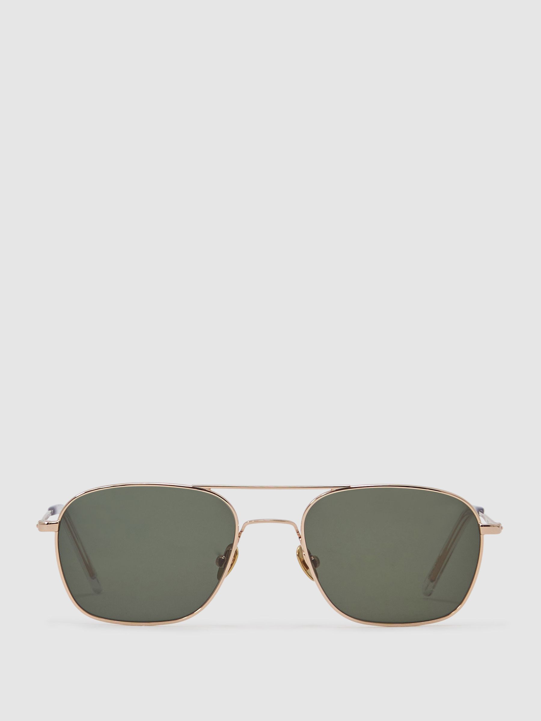 Reiss Monokel Eyewear Aviator Style Sunglasses In Silver