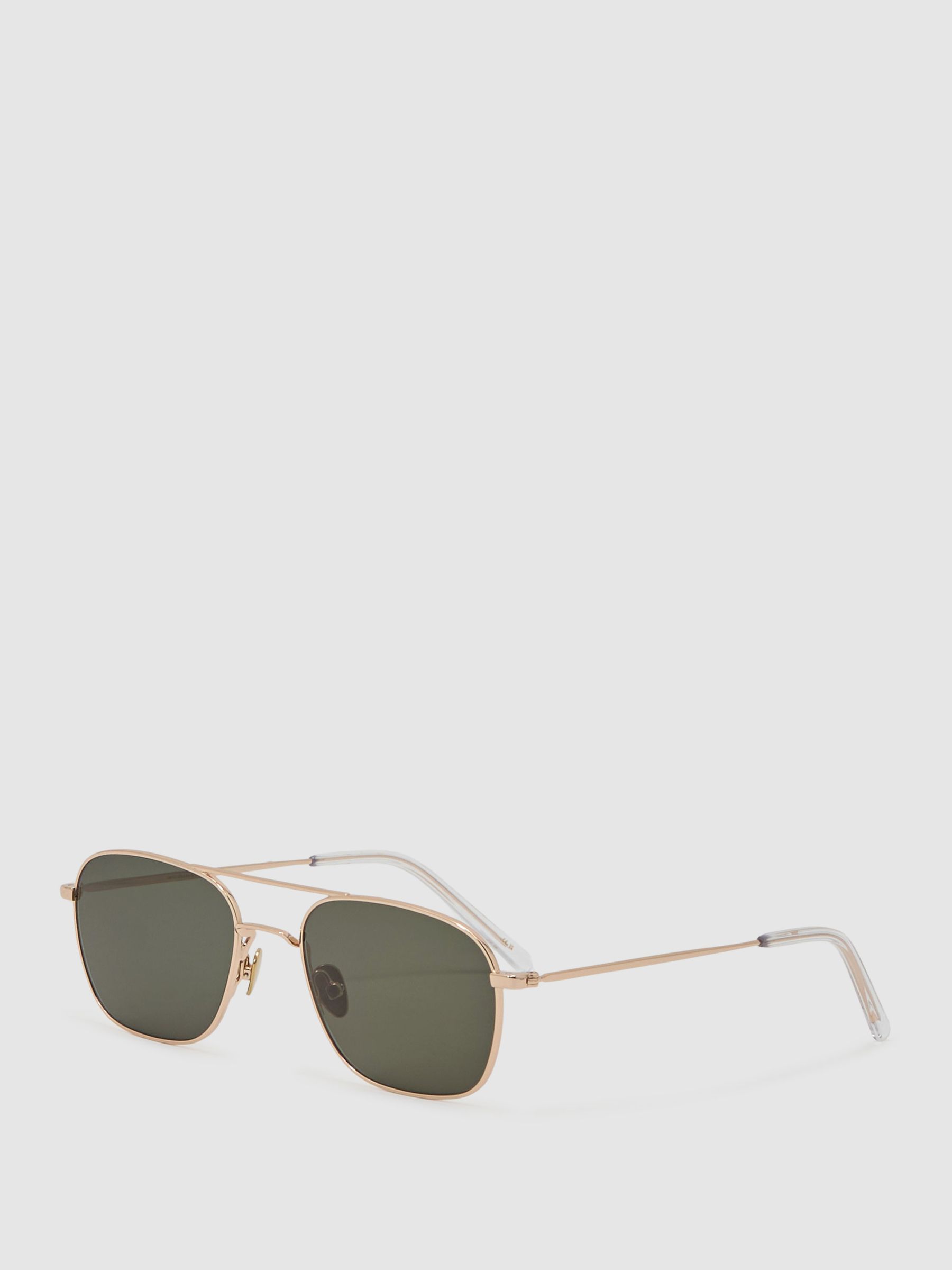 Reiss Monokel Eyewear Aviator Style Sunglasses In Silver