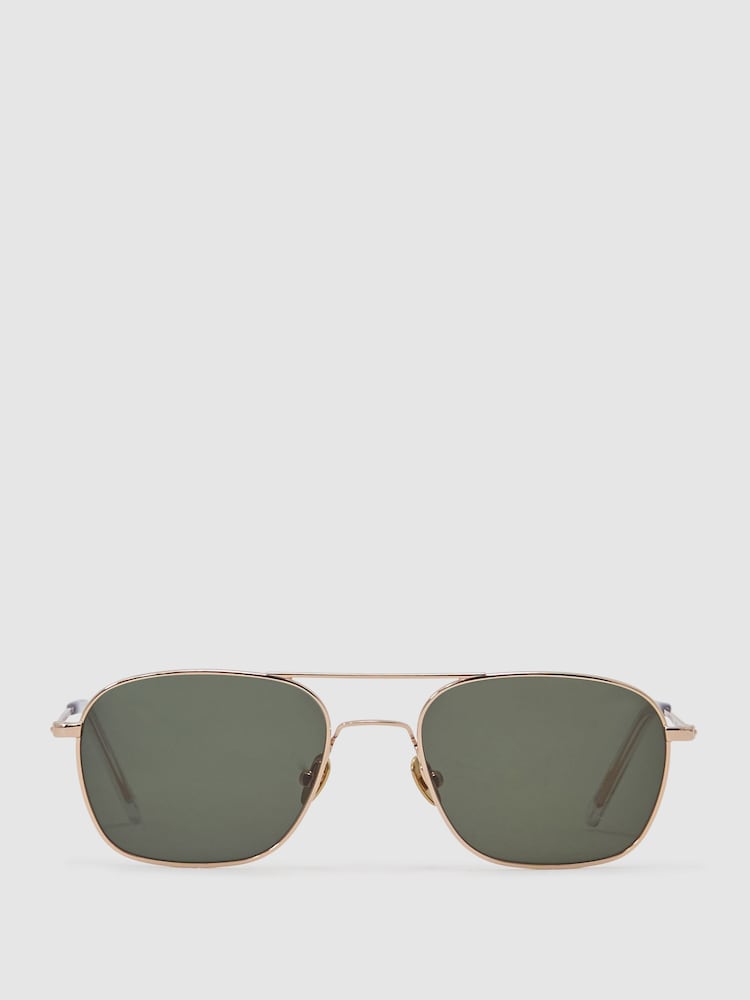 reiss Monokel Eyewear Aviator Style Sunglasses in Silver