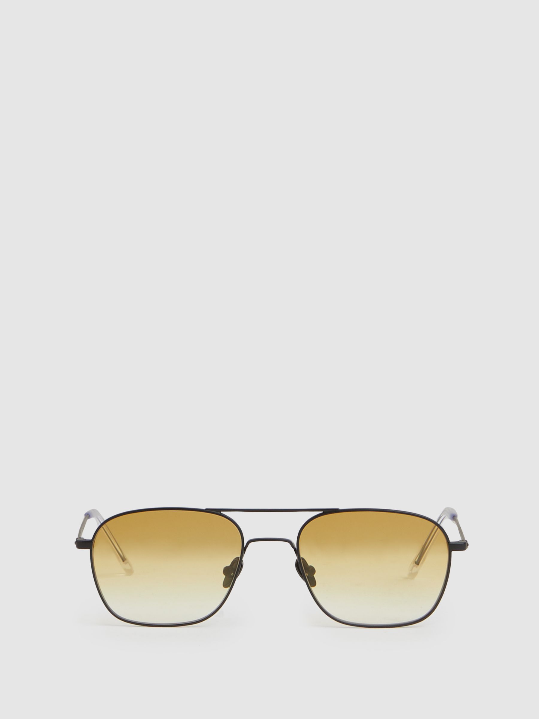 Reiss Monokel Eyewear Aviator Style Sunglasses In Yellow