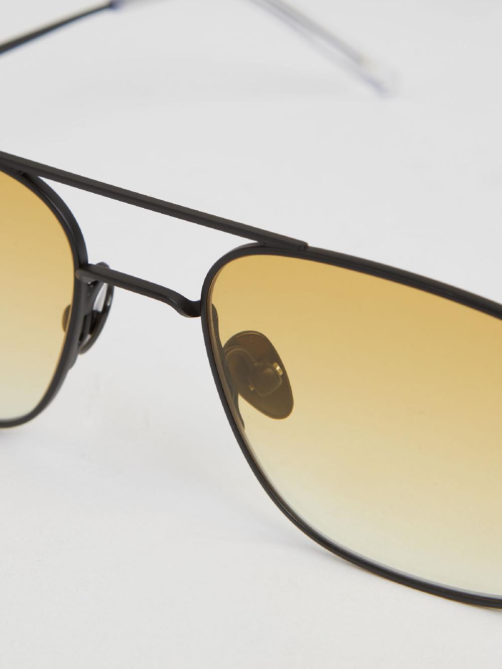 Reiss Monokel Eyewear Aviator Style Sunglasses In Yellow