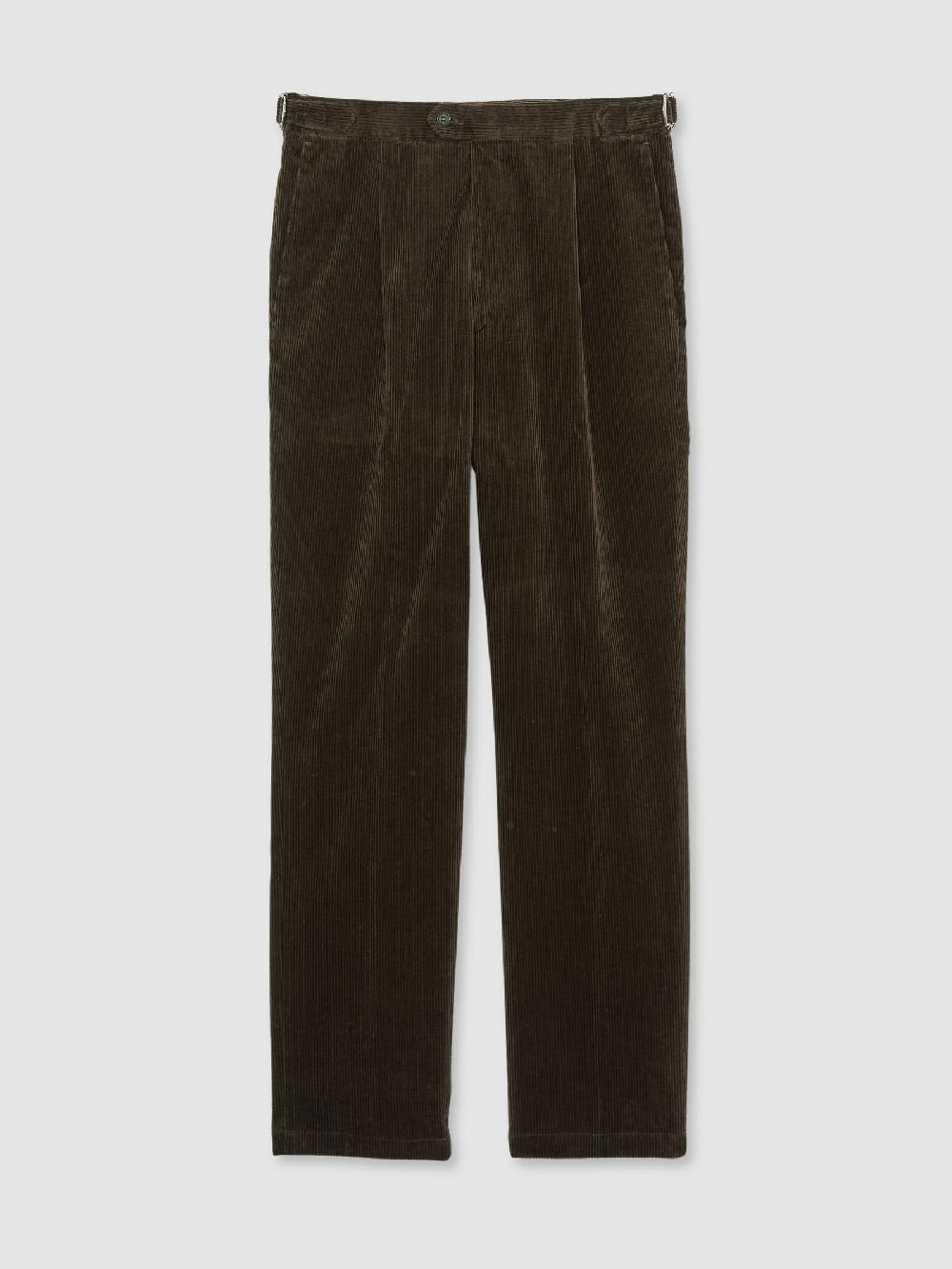 Reiss Oscar Jacobson Regular-Fit Corduroy Trousers In Dark Brown
