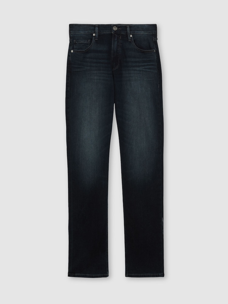 reiss Paige Combs Navy Blue Slim Straight Leg Jeans in Combs Navy Blue