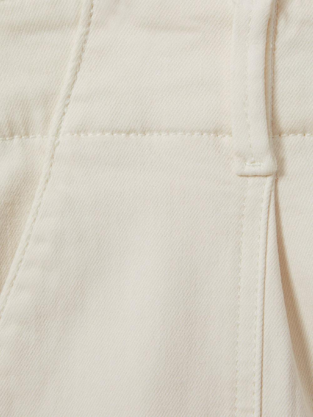 Reiss Paige High Rise Shorts With Turned-Up Hems In Sand