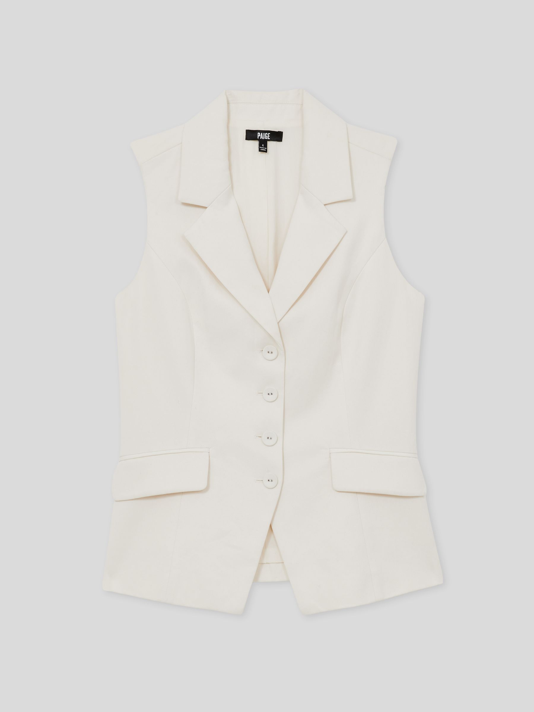 Reiss Paige Lyocell Cotton Tailored Waistcoat In Ivory