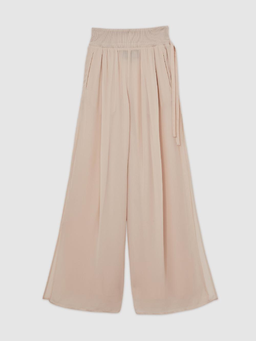 Reiss Petite Reiss | Royal Ballet Chiffon Trousers In Neutral