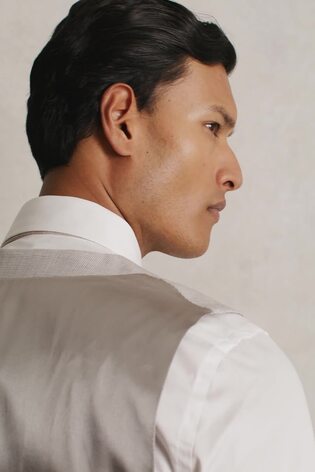 Reiss Puppytooth-Check Suit Trousers Slim-Fit In Grey