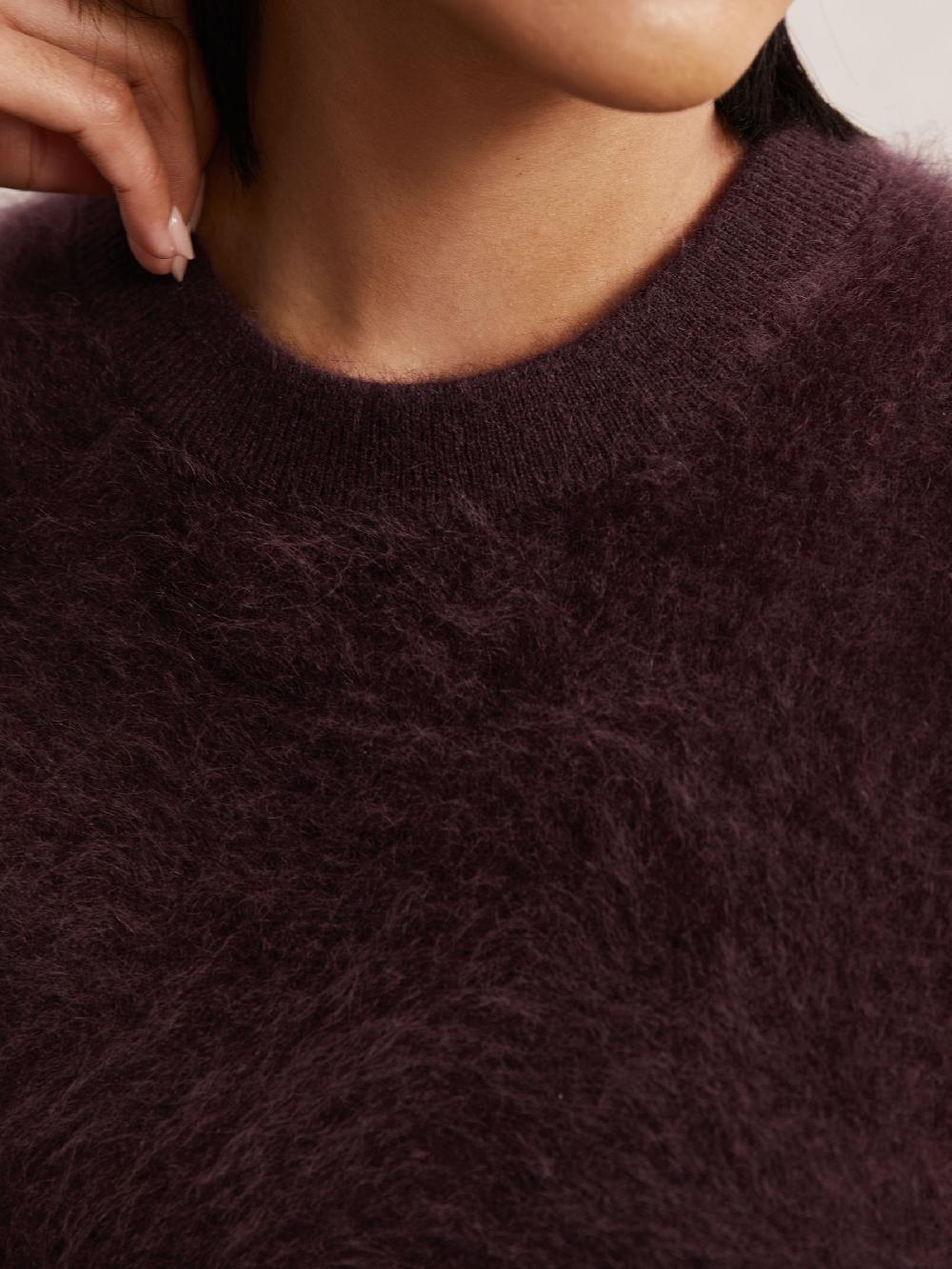 Reiss 100% Brushed Cashmere Vest In Burgundy