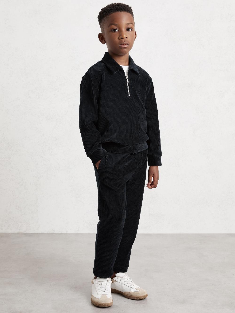 Reiss 3-9 Yrs Corduroy Drawstring Joggers In Navy