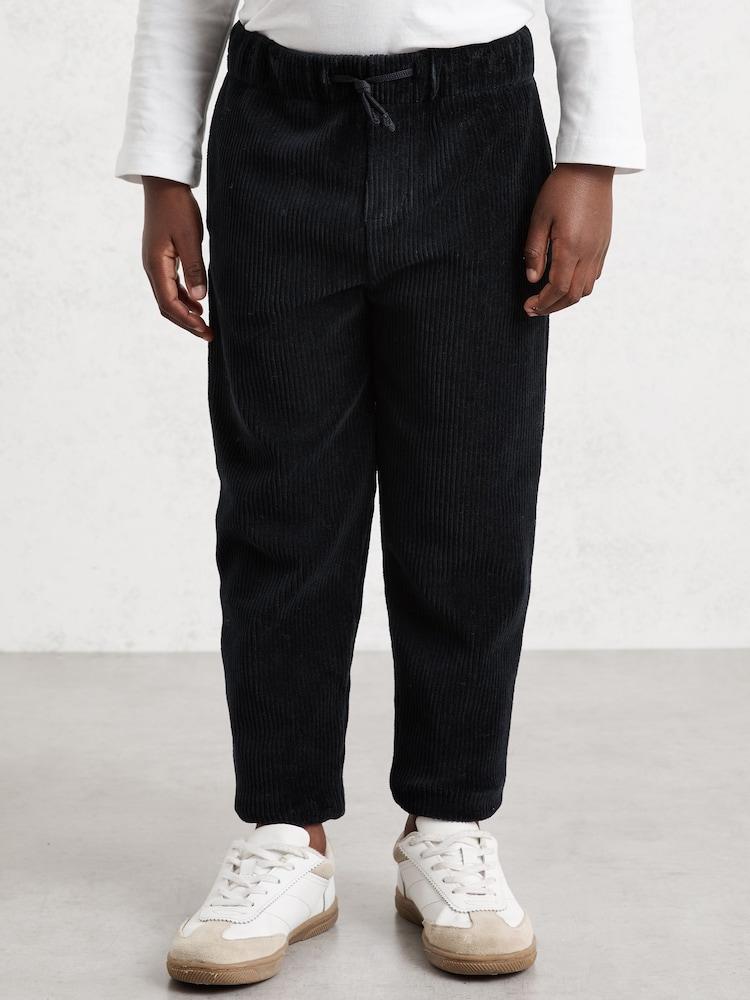 reiss 9-13 yrs Corduroy Drawstring Joggers in Navy