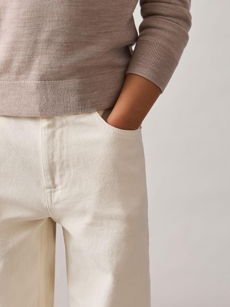 reiss 9-13 yrs Relaxed-Fit Jeans in Off White