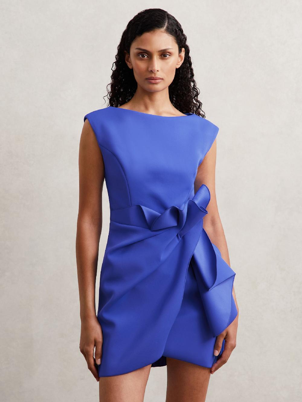 Reiss Acler Lamberton Mini Dress In Blue