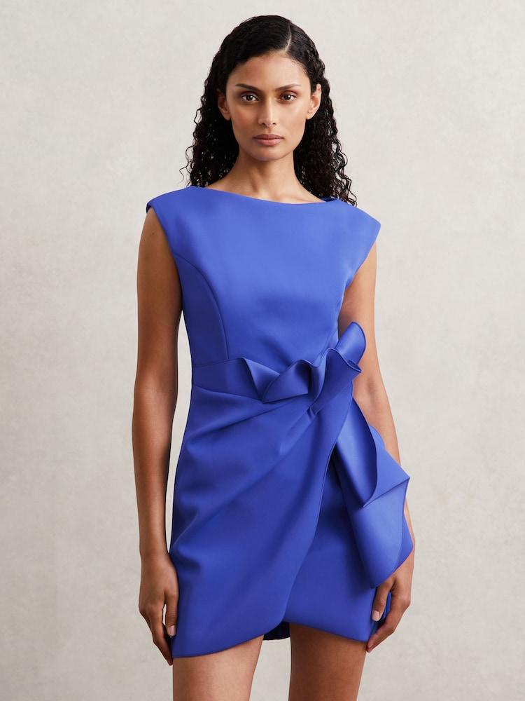 reiss Acler Lamberton Mini Dress in Blue