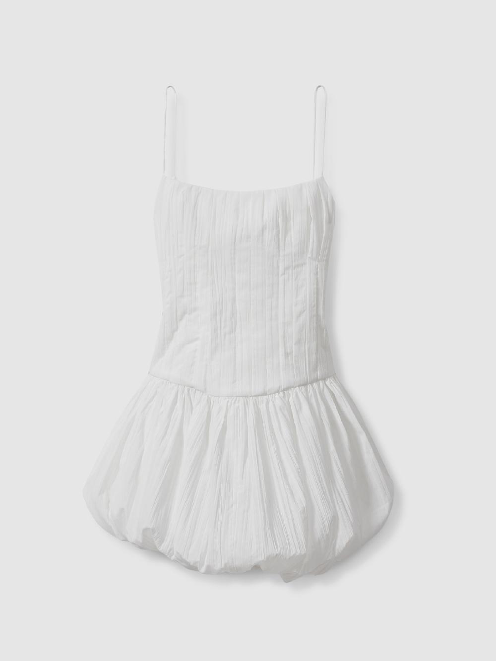 Reiss Acler Puff Hem Mini Dress In Ivory