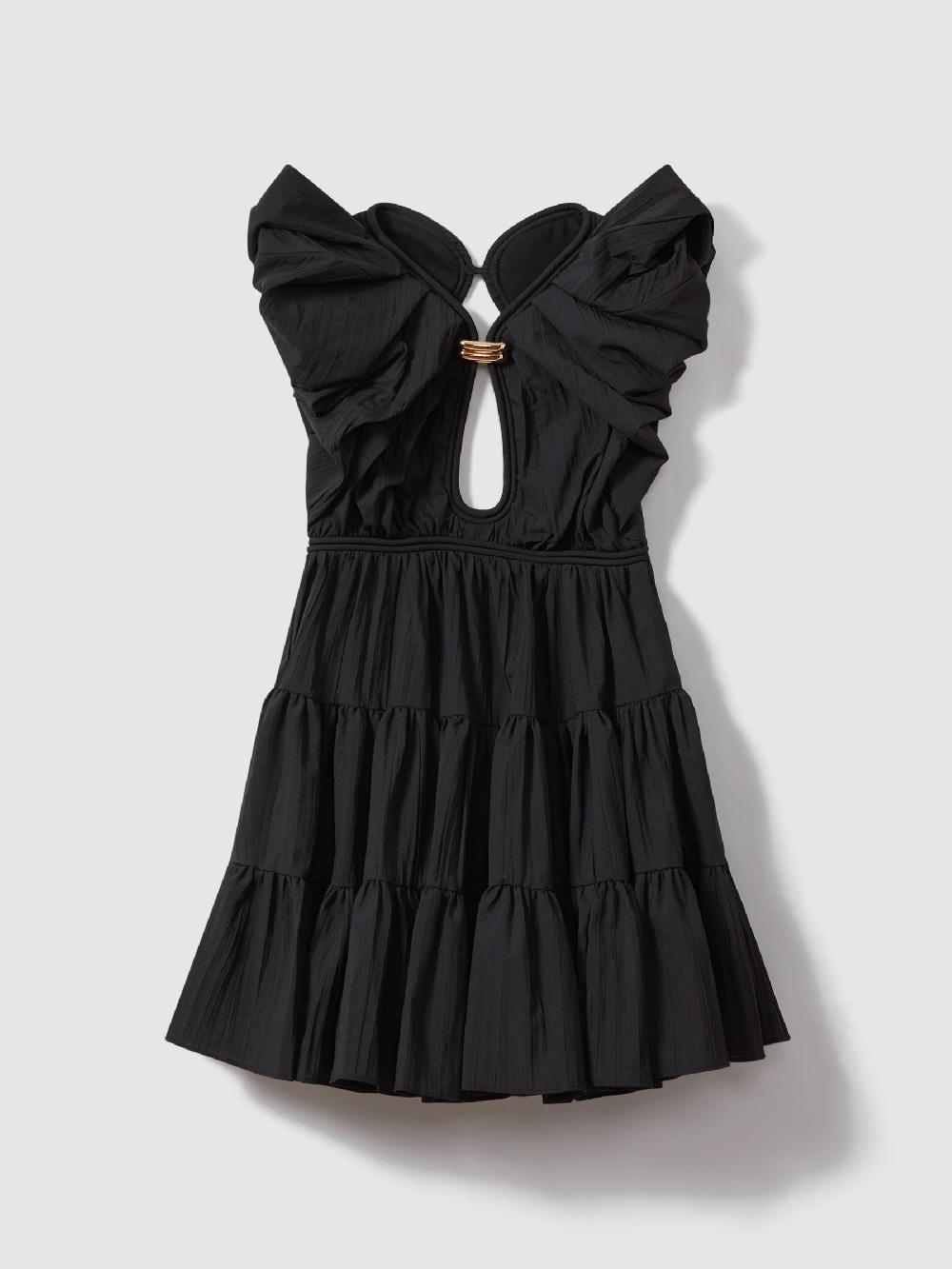 Reiss Acler Tiered Midi Dress In Black