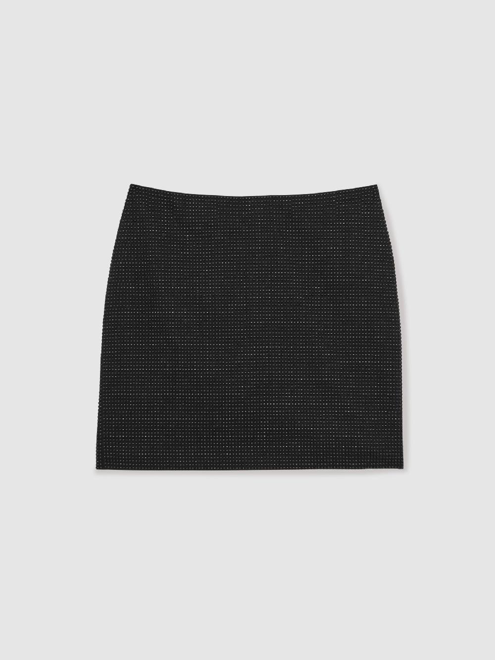 Reiss Atelier Embellished Mini Skirt In Black
