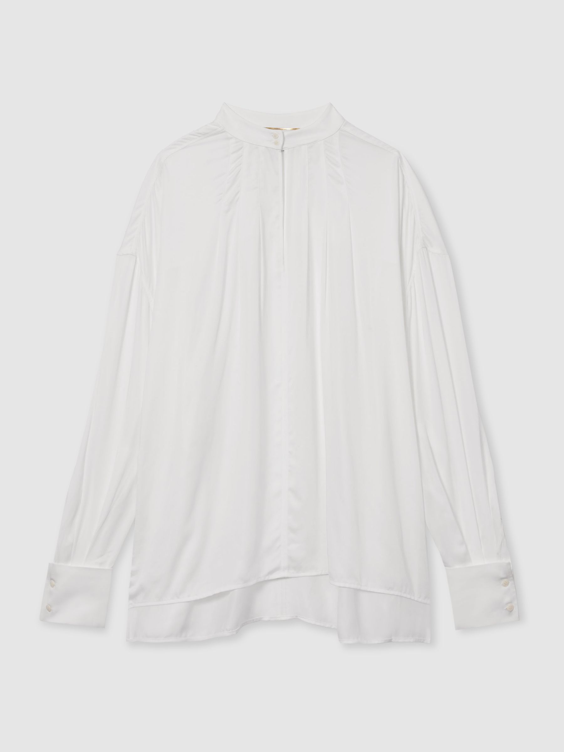 Reiss Atelier Keyhole-Neck Top In Off White