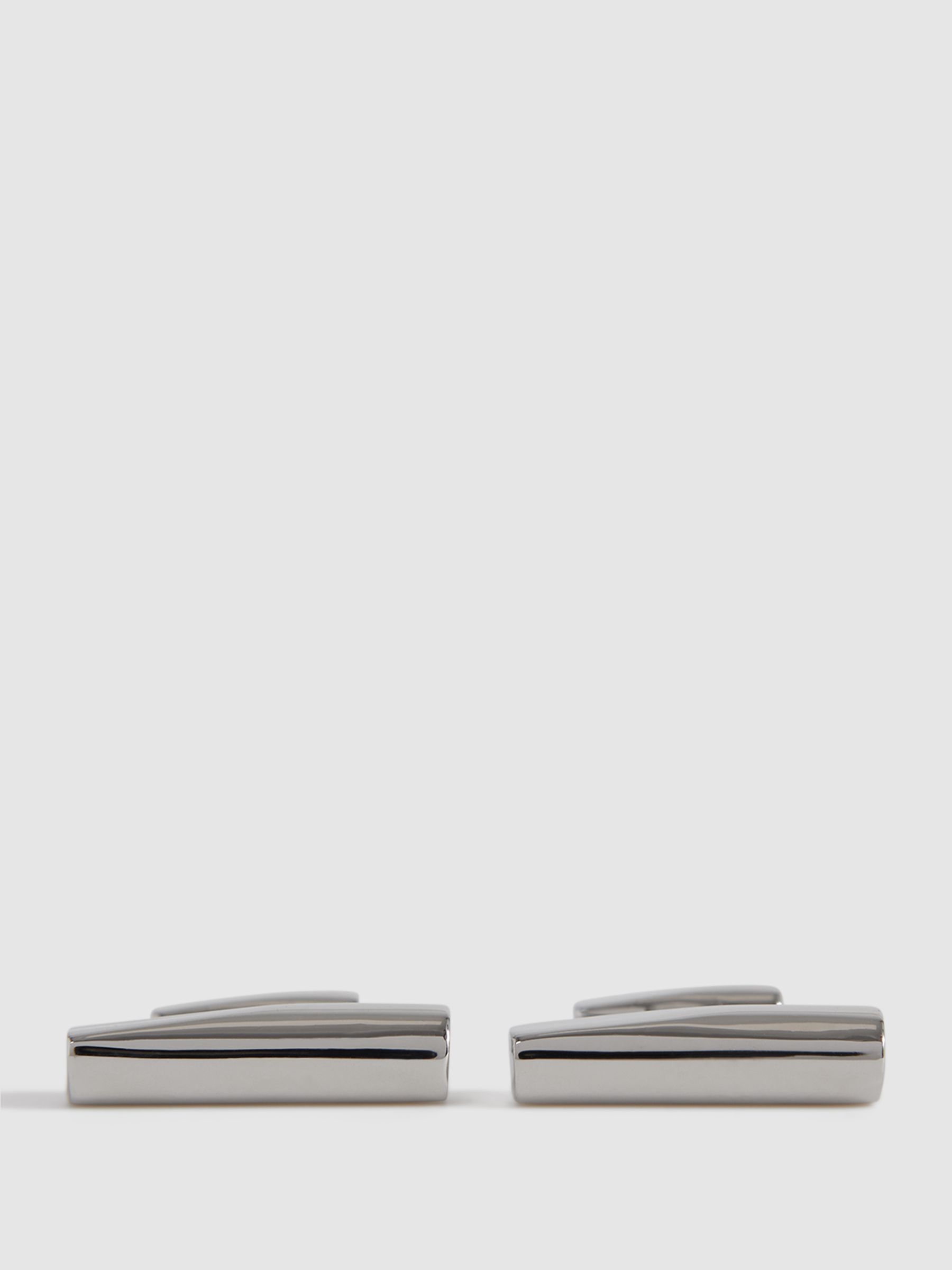 Reiss Bar Cufflinks In Silver