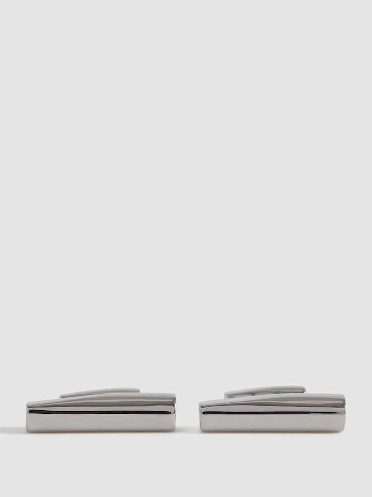 reiss Bar Cufflinks in Silver