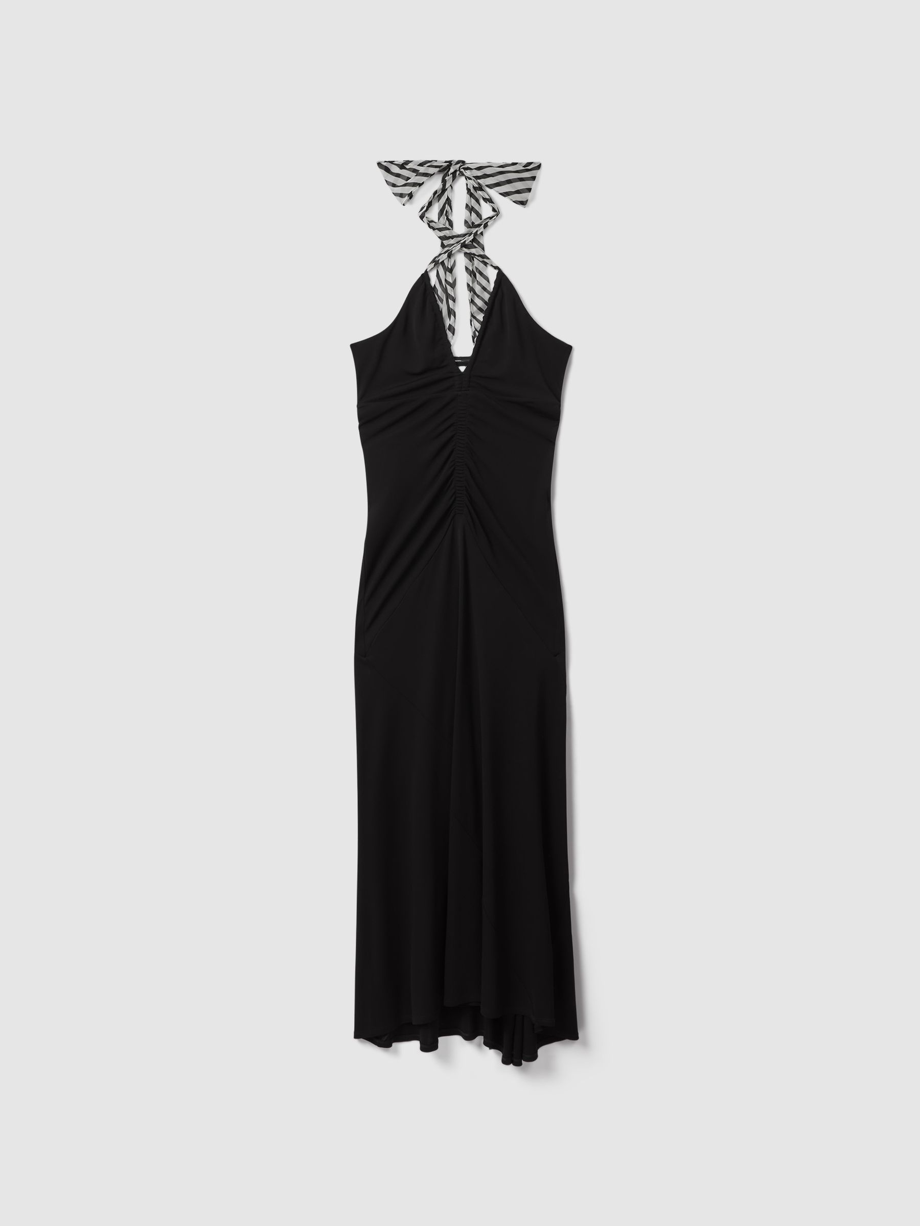 Reiss Bodycon Jersey Maxi Dress In Black
