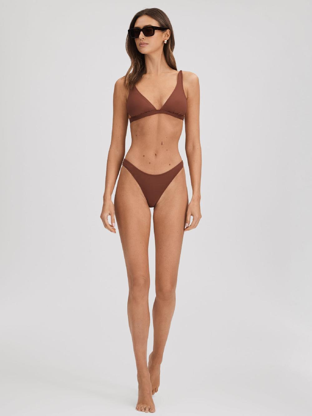 Reiss Bondi Born Bikini Bottoms In Copper