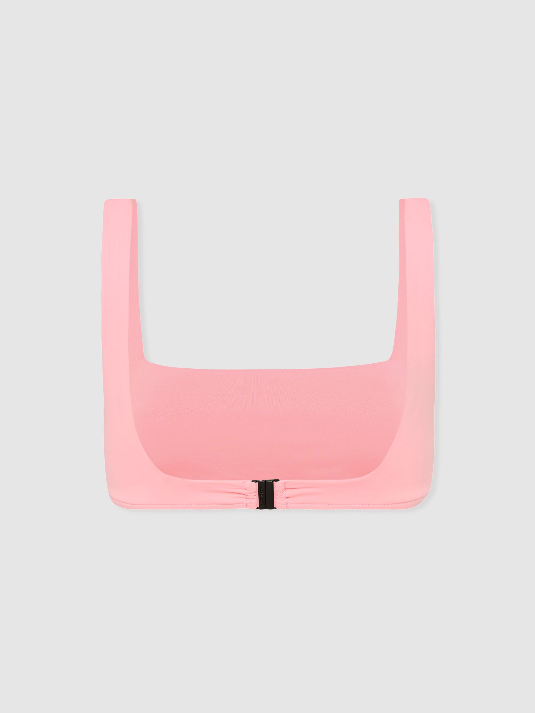 Reiss Bondi Born Square Neck Bikini Top In Pink