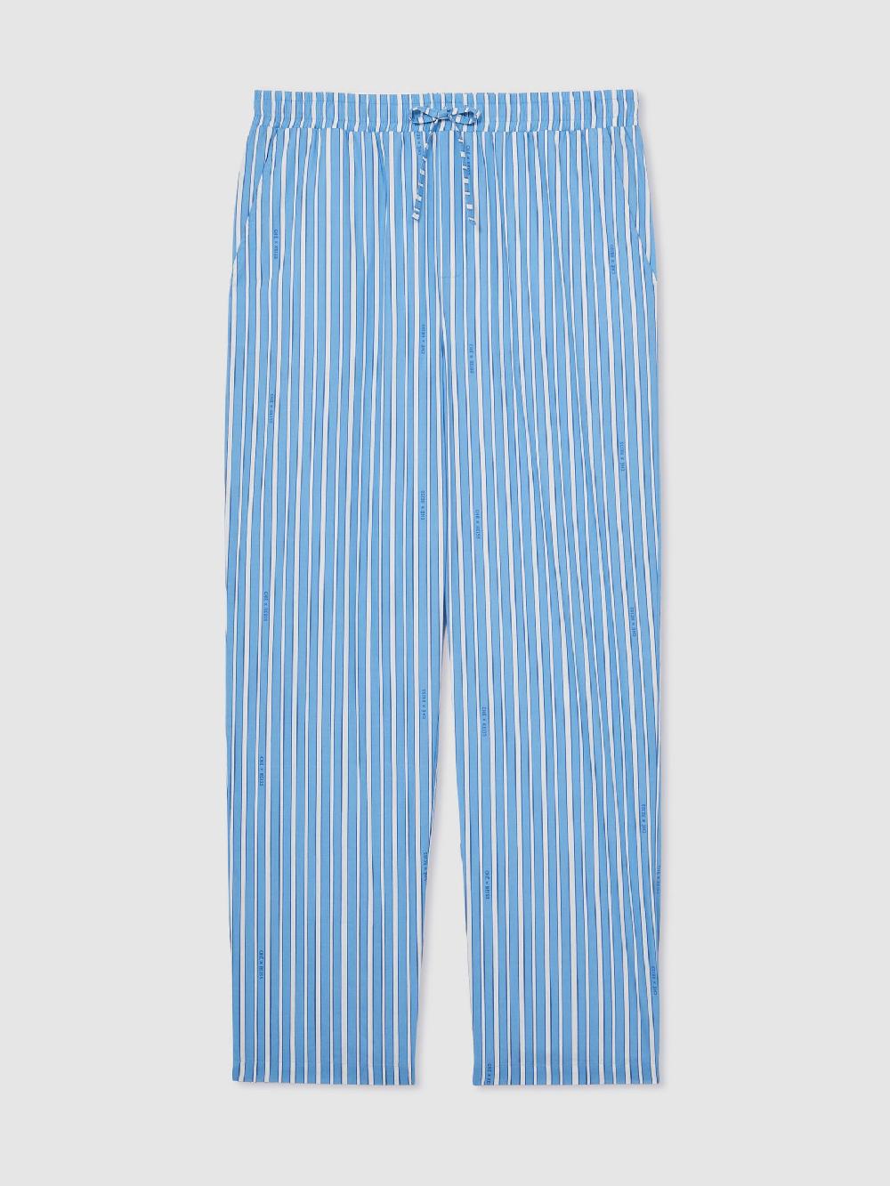 Reiss Reiss | Ché Poplin Stripe Trousers In Bright Blue/White