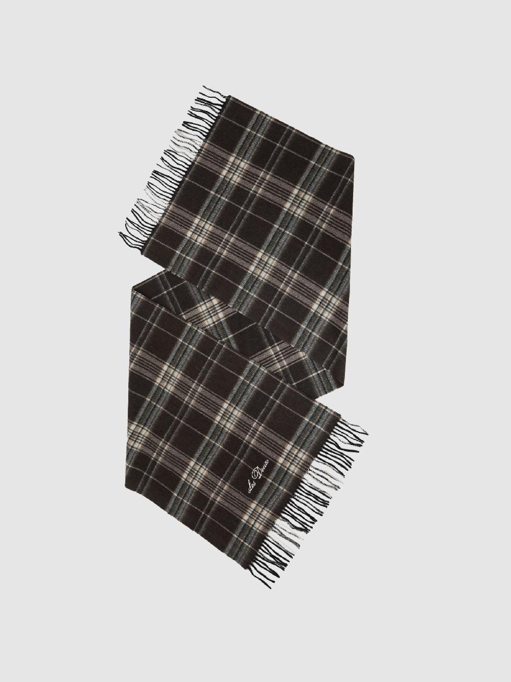 Reiss Check Wool Scarf In Delicioso