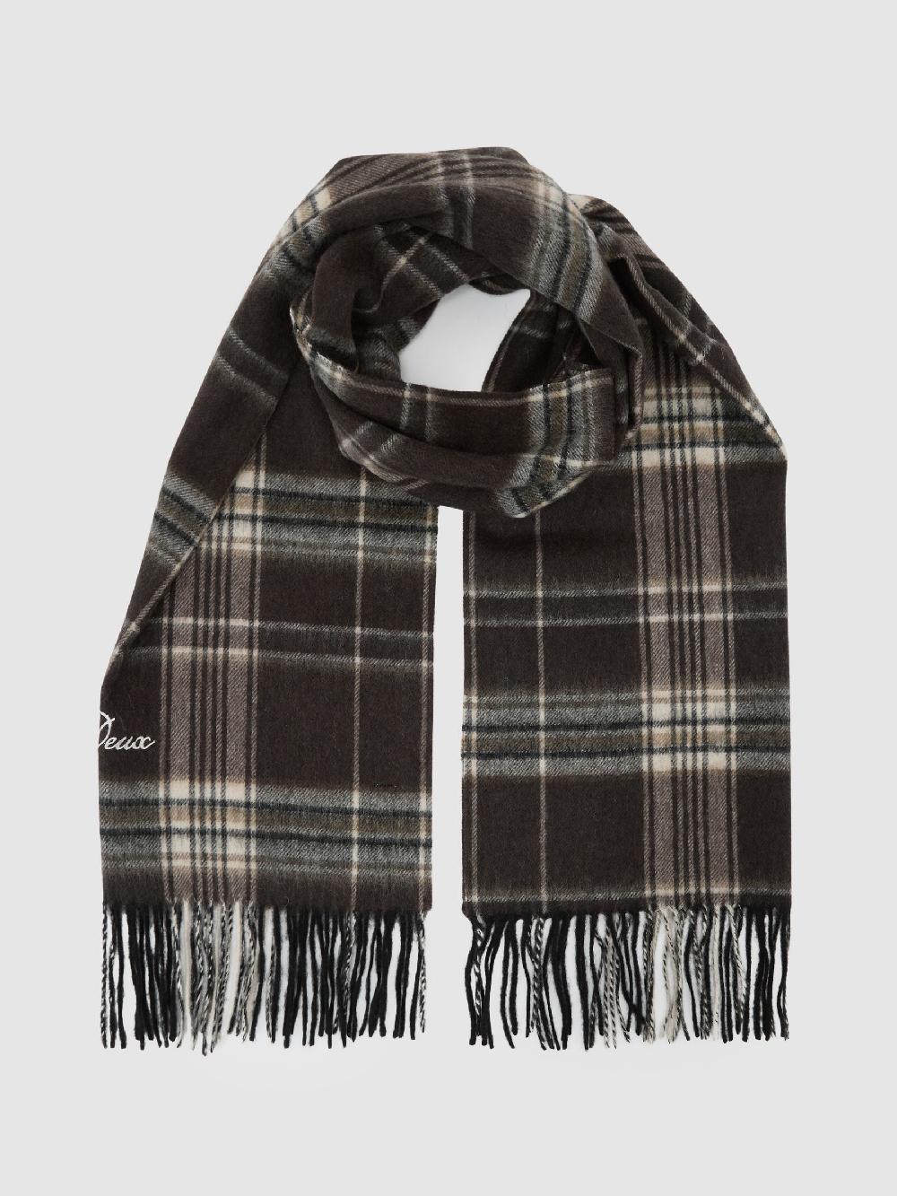 Reiss Check Wool Scarf In Delicioso