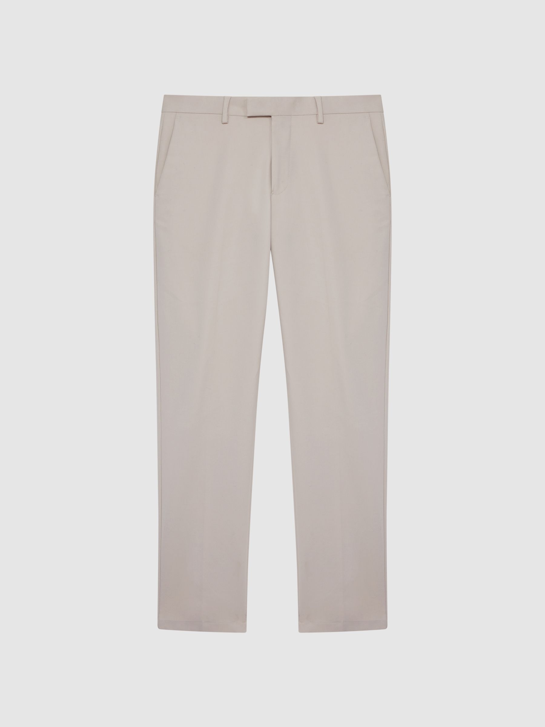 Reiss Cotton Blend Chinos In Stone