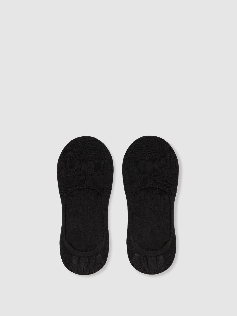 Reiss Cotton-Blend Loafer Socks In Black