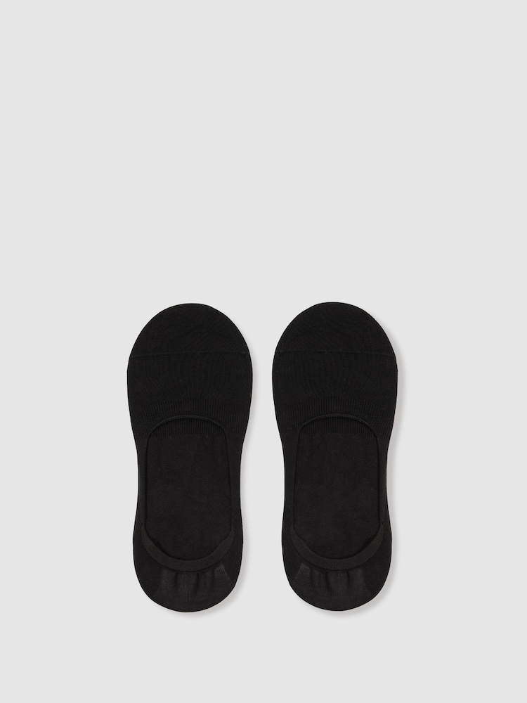 reiss Cotton-Blend Loafer Socks in Black