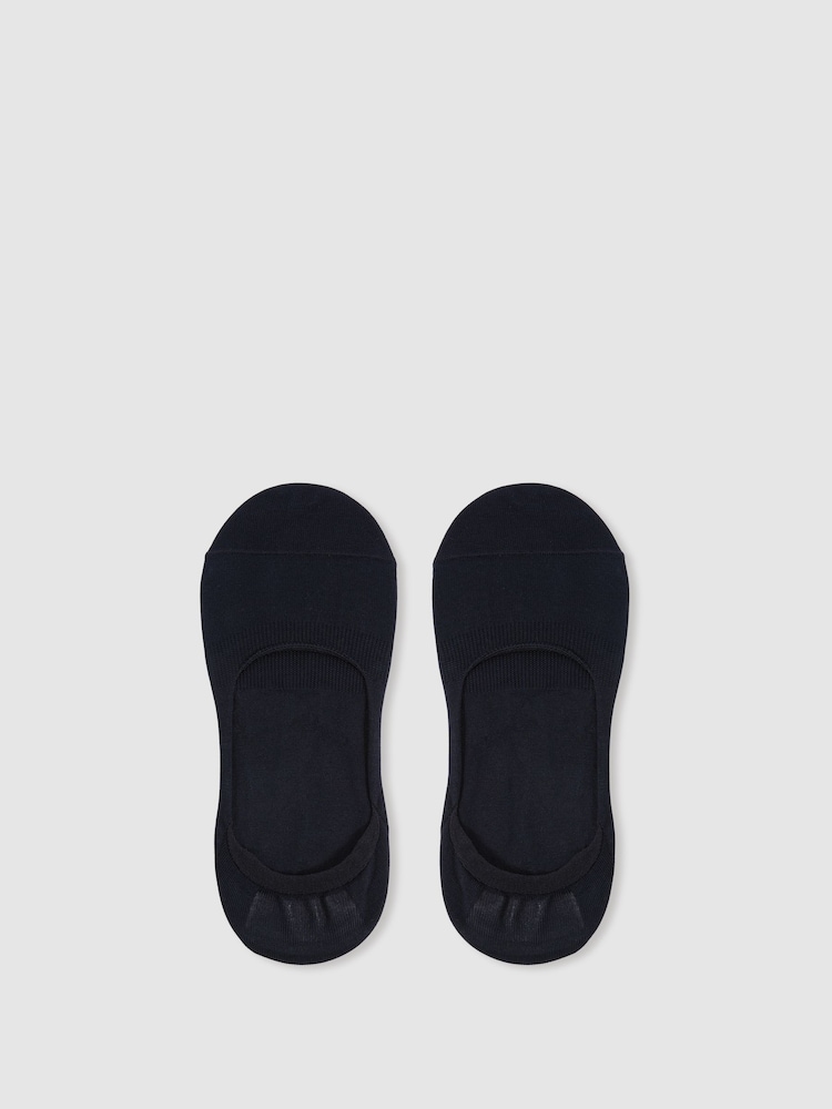 reiss Cotton-Blend Loafer Socks in Navy