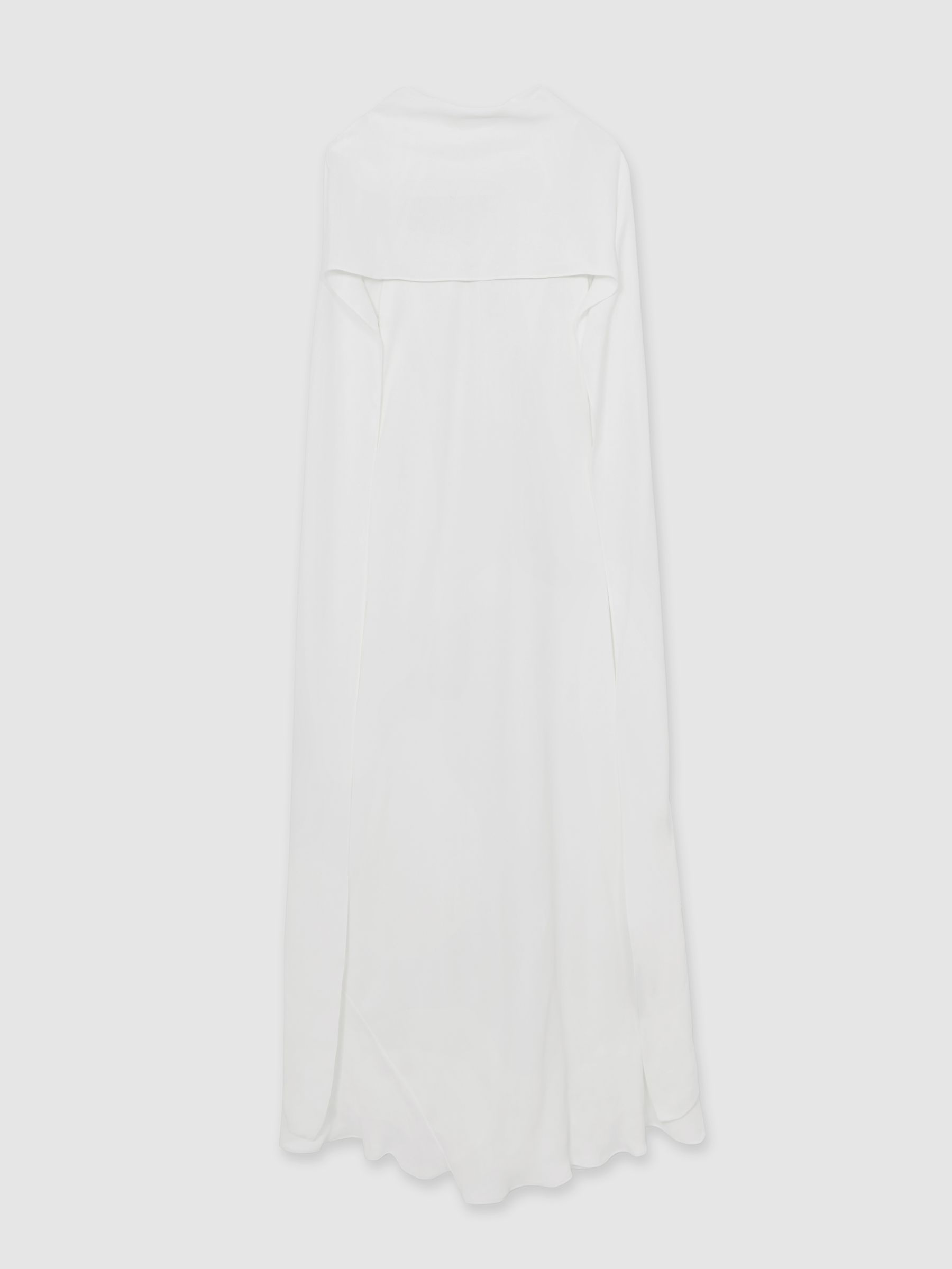 Reiss Crepe Cape Maxi Dress In White