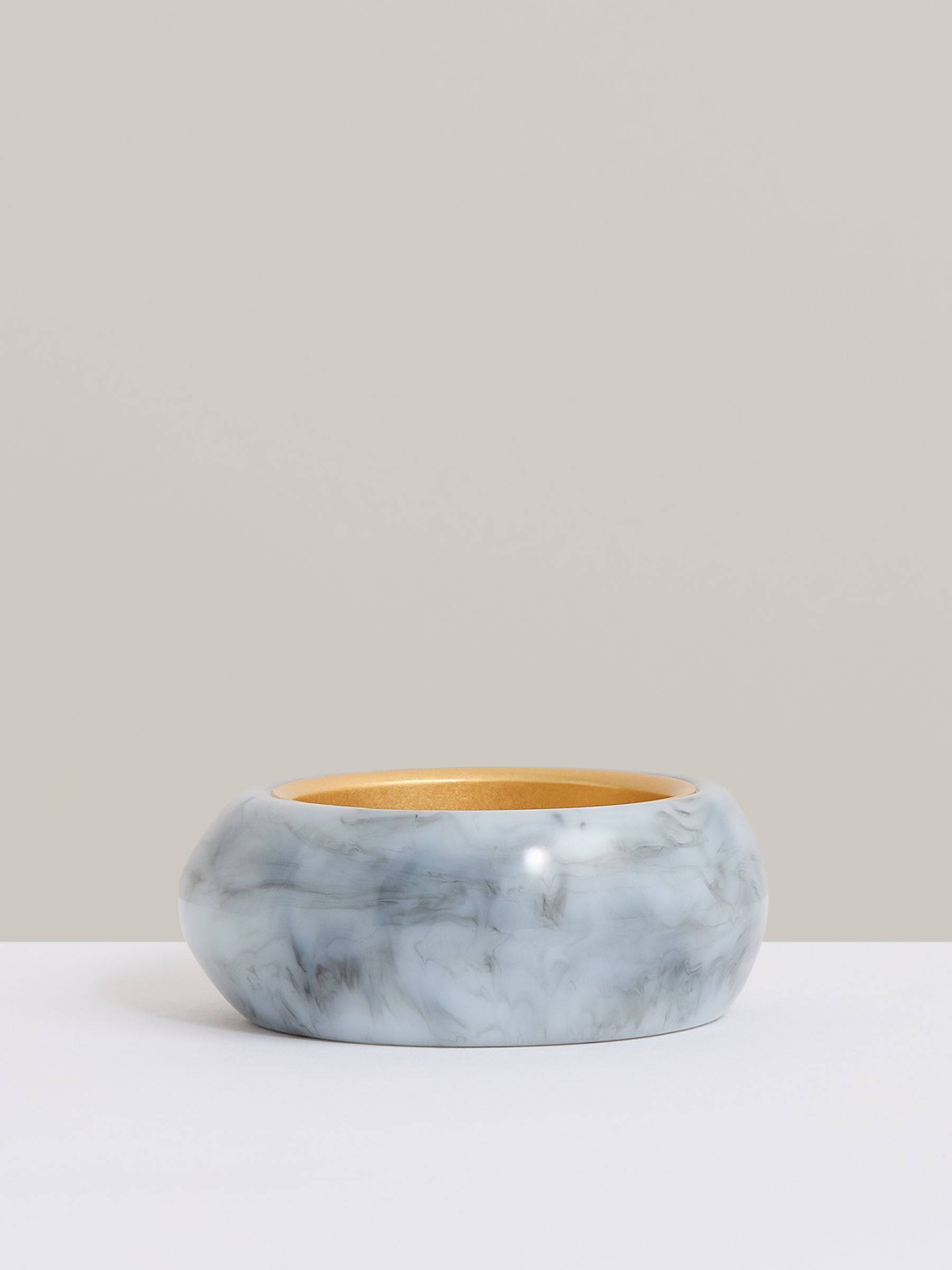 Reiss Curve Marble Bangle In Gold Tone