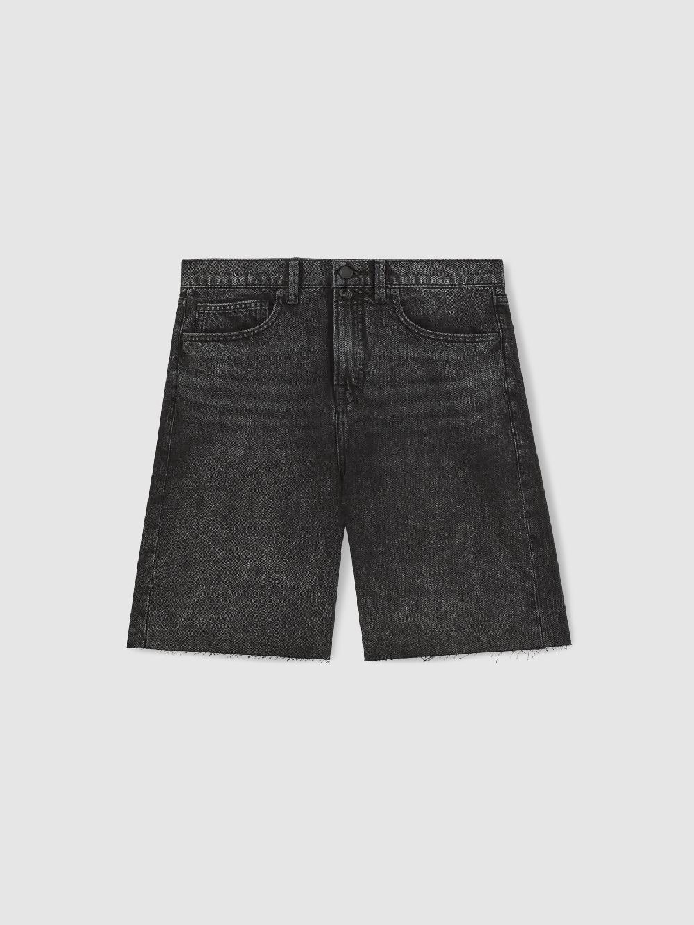 Reiss Denim Bermuda Shorts In Black
