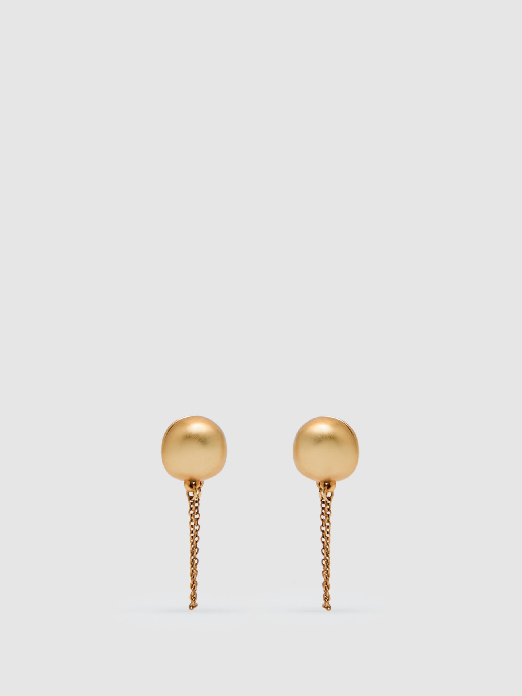Reiss Double Stud Earrings In Gold