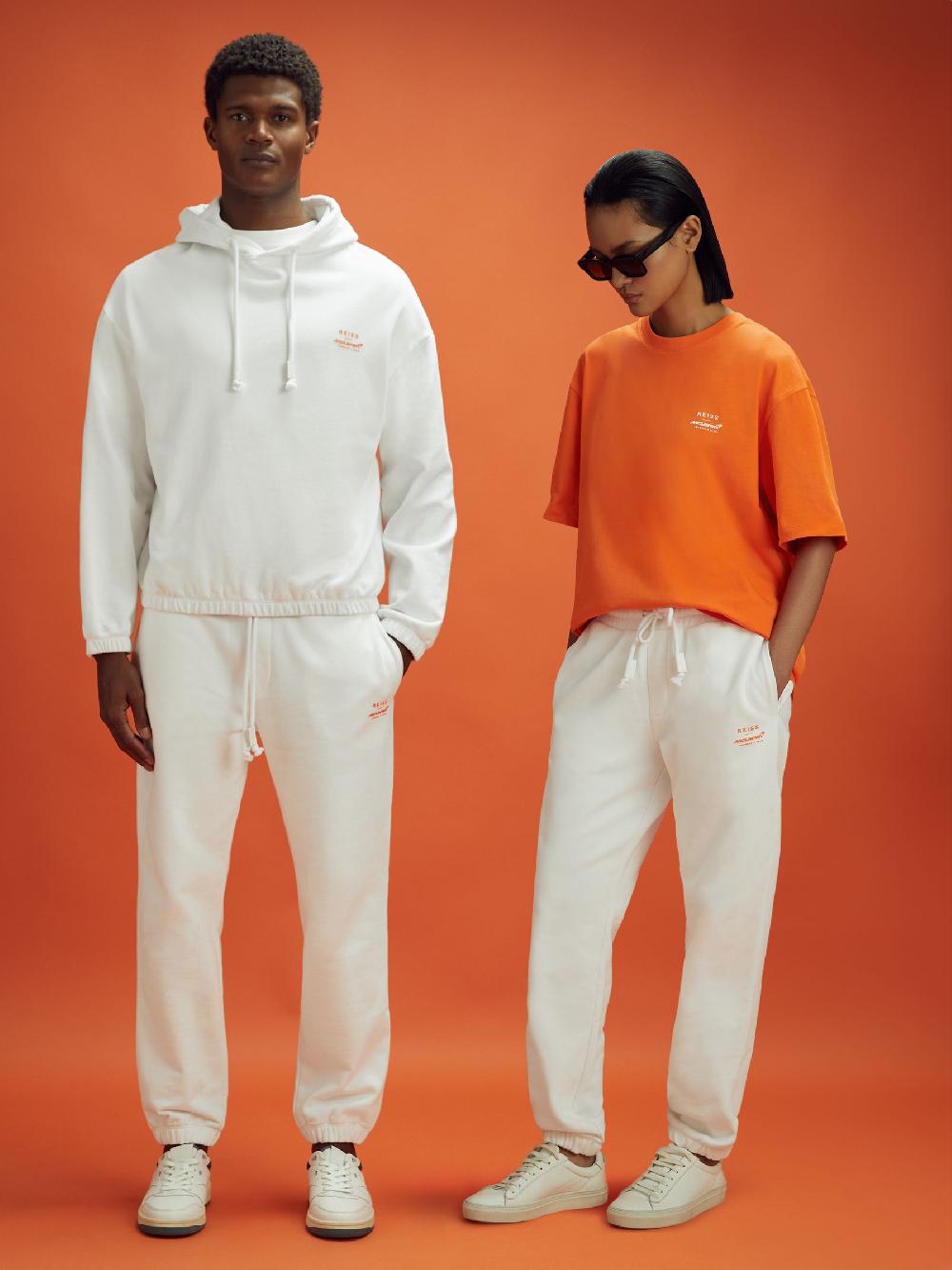 Reiss Drawstring Joggers In White