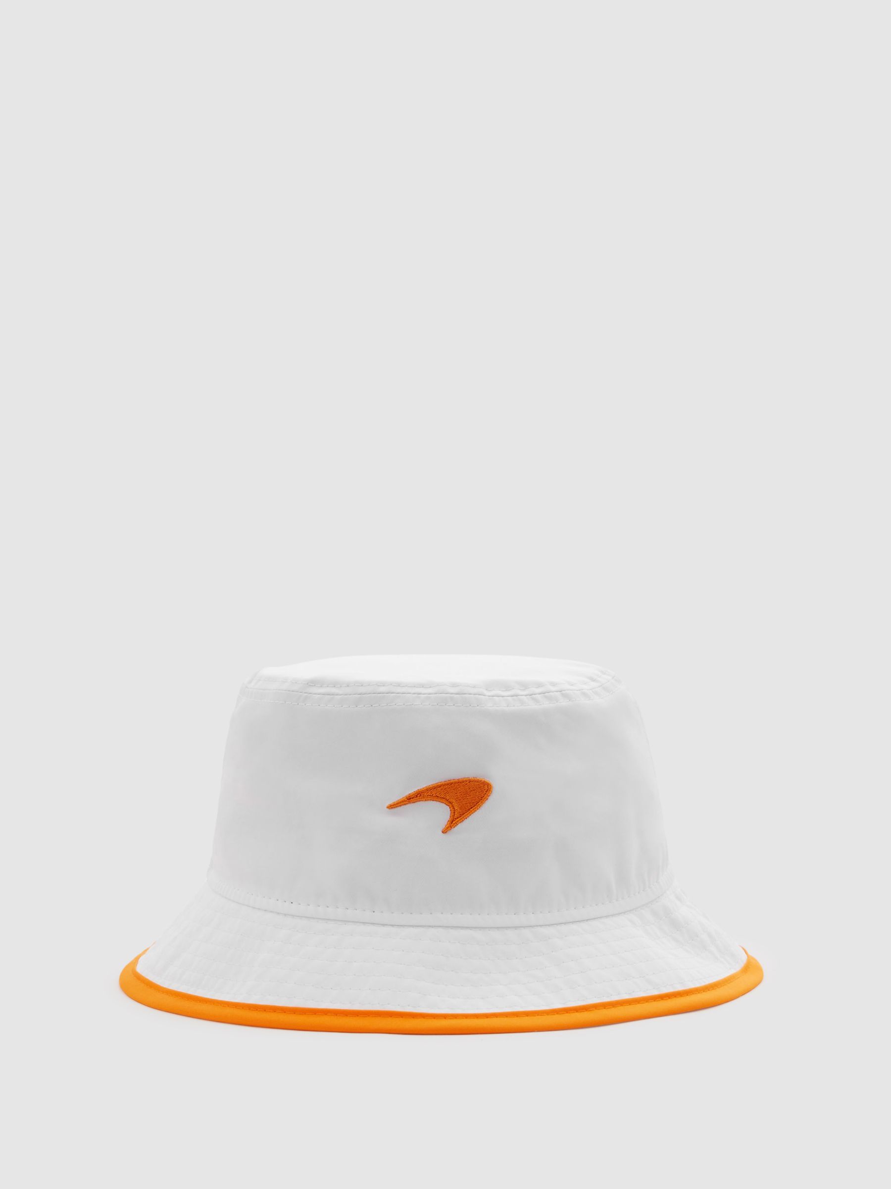 Reiss Embroidered Hat In White
