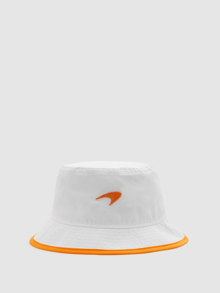 reiss Embroidered Hat in White