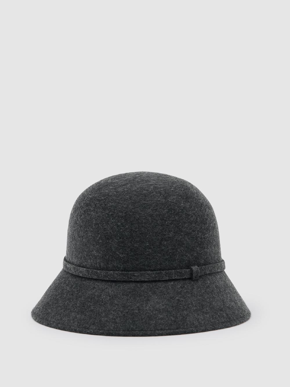 Reiss Felted-Wool Bucket Hat In Grey