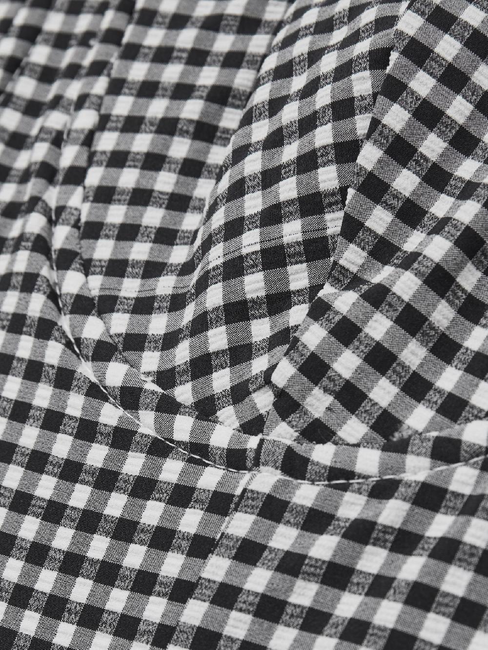 Reiss Good American Gingham Swimsuit In Black
