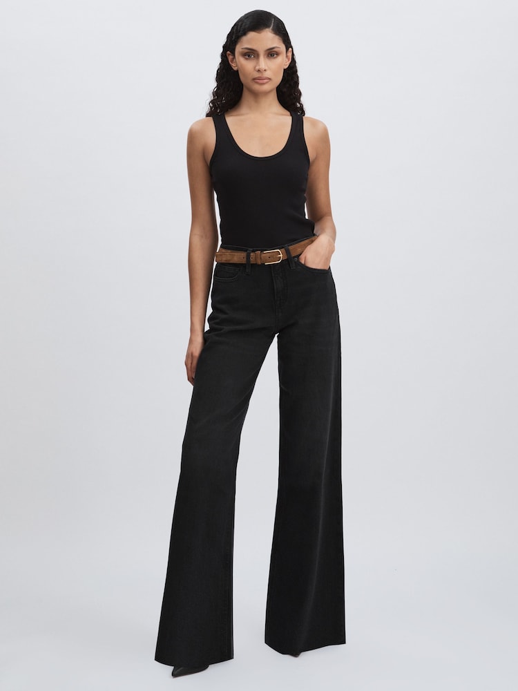 reiss Good American Petite Relaxed Jeans in Black