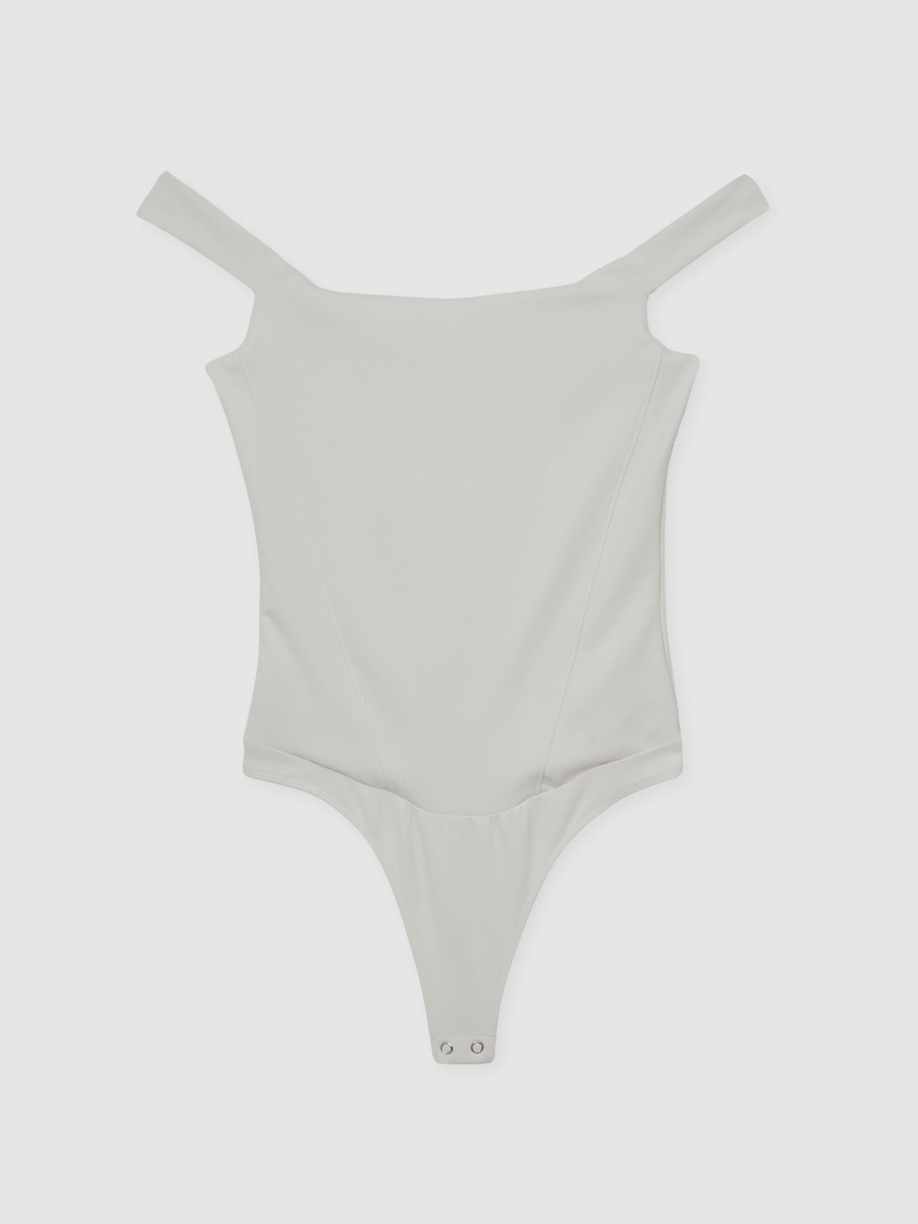 Reiss Good American Scuba Corset Bodysuit In White