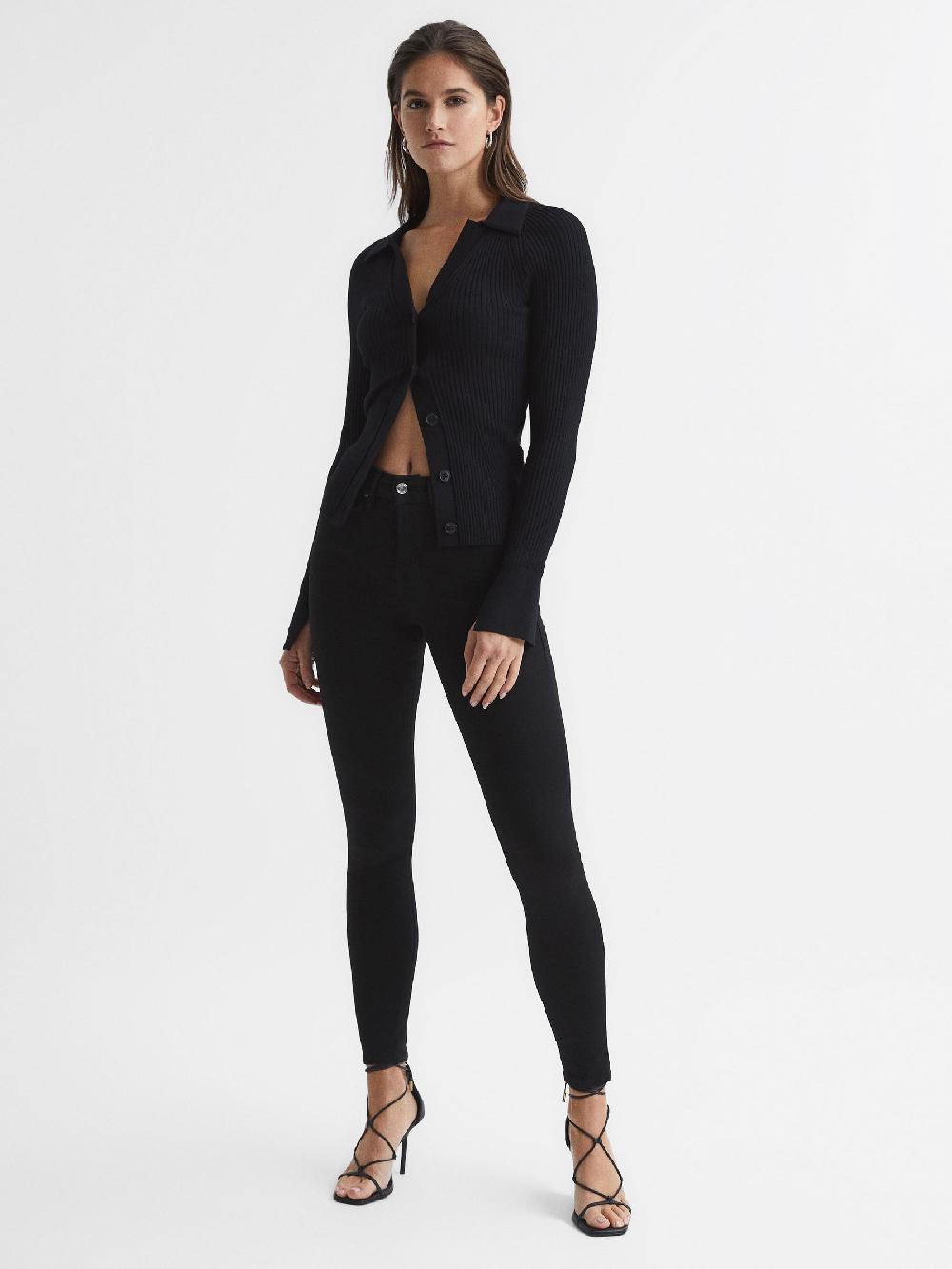 Reiss Good American The Good Legs Jeans In Black