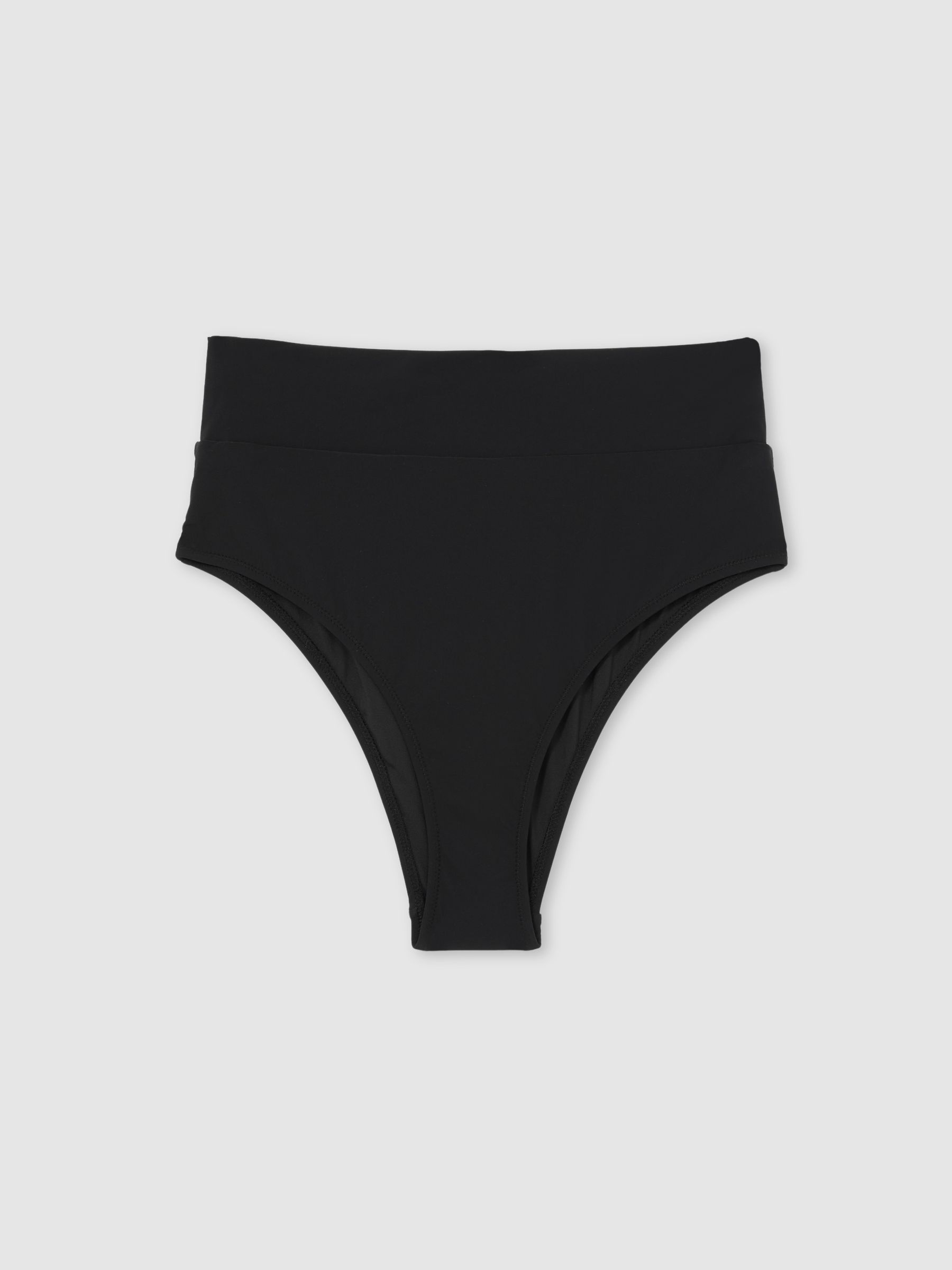 Reiss High Waisted Bikini Bottoms In Black